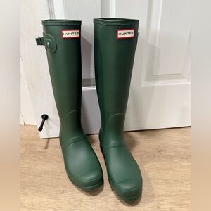 Hunter Green Women's Tall Rain Boots